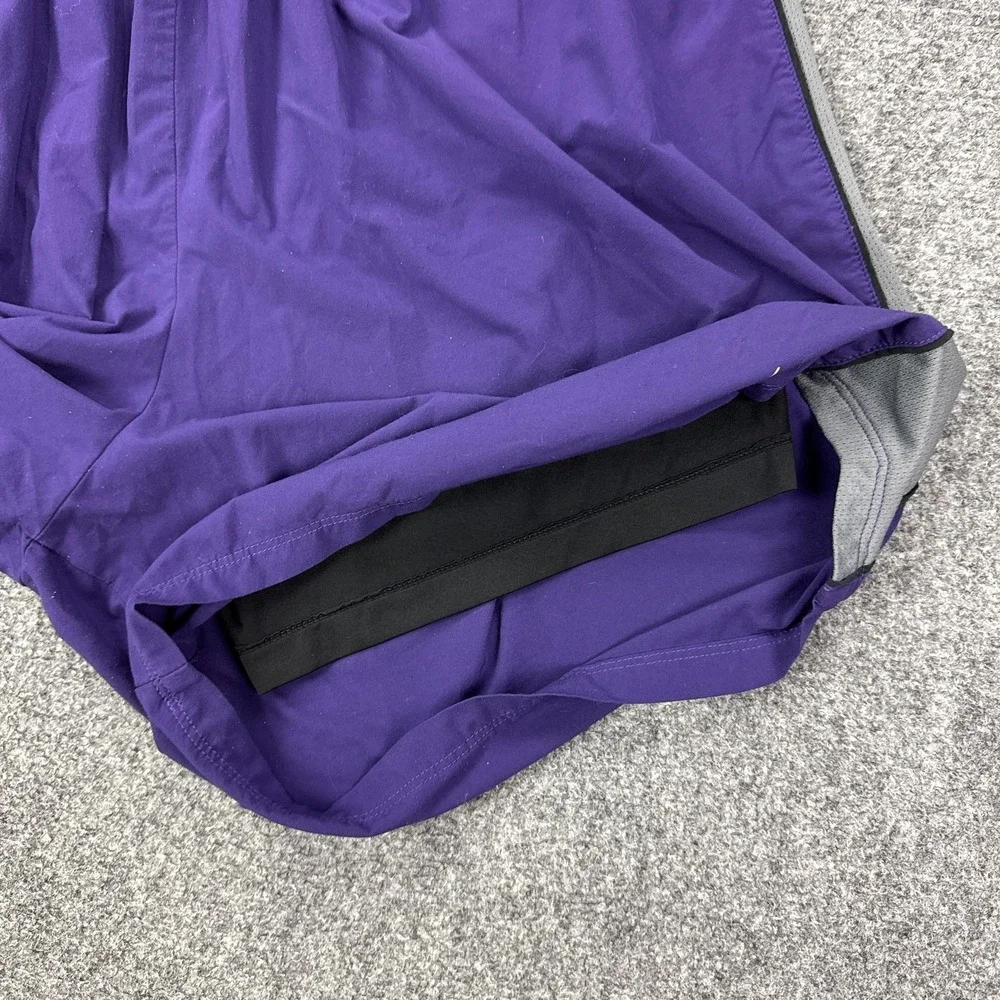 Nike Dri-FIT Running Shorts Mens 2XL Purple Gray 7 Inch Inseam Lined Athletic